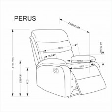 Atpūtas krēsls PERUS, pelēks